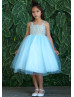 Thin Straps Lace Tulle Flower Girl Dress